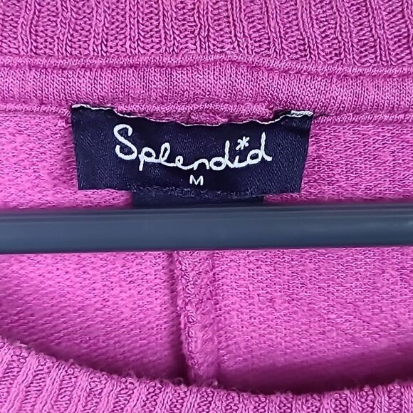 Splendid Women’s Super Soft Jersey Ombre Orchid Dip Dye Sweatshirt Pullover Top - Picture 6 of 8